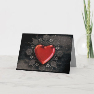 goth heart love greeting card