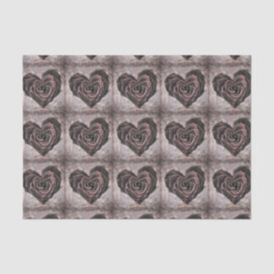 goth heart rose tissue paper