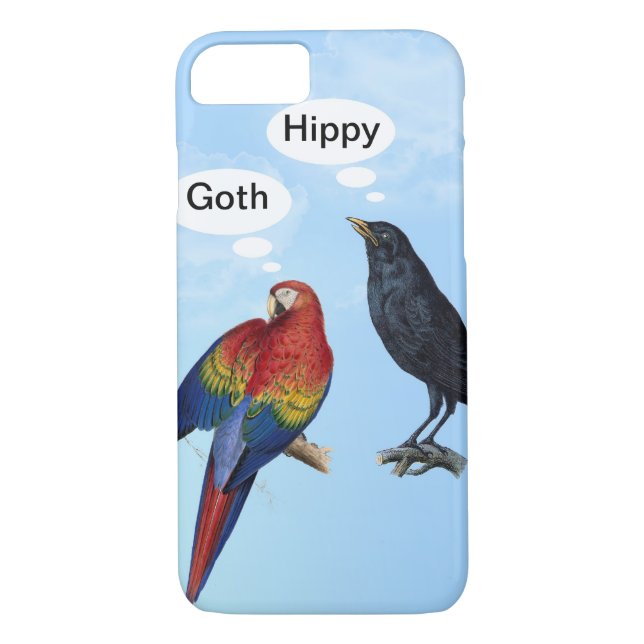 Goth Hippy Funny iPhone 7 case (Back)