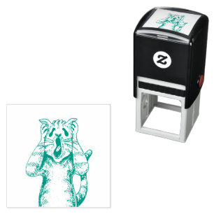 GOTH HORROR CAT DRAMA, SOMEONE MOVED LITTERBOX SELF-INKING STAMP