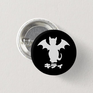 GOTH KITTY BAT CAT JAPANESE PIN