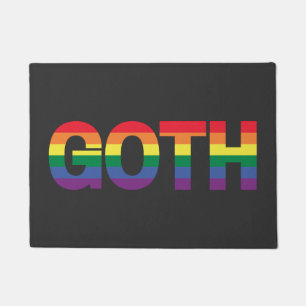 Goth LGBTQ+ Regenbogen Doormat