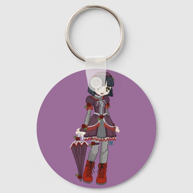 Goth Lolita Girl Keychain (Front)