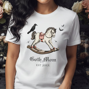 Goth Mom Pink Victorian Rocking Horse Tri-Blend Shirt
