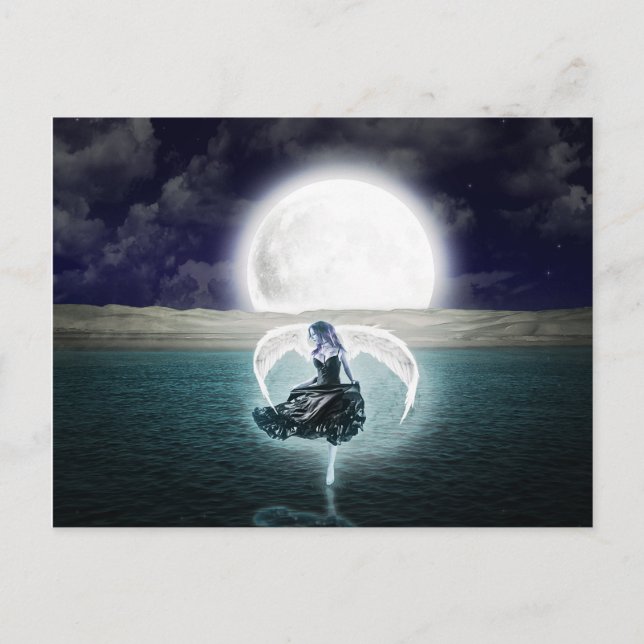 goth moon angel postcard (Front)