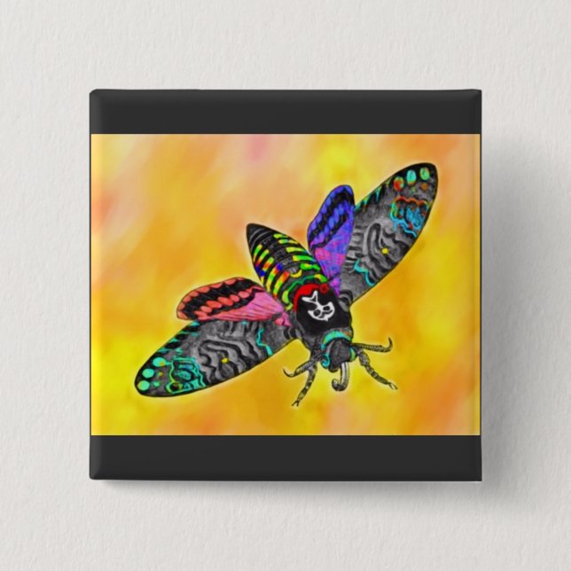 Goth Moth button (Front)