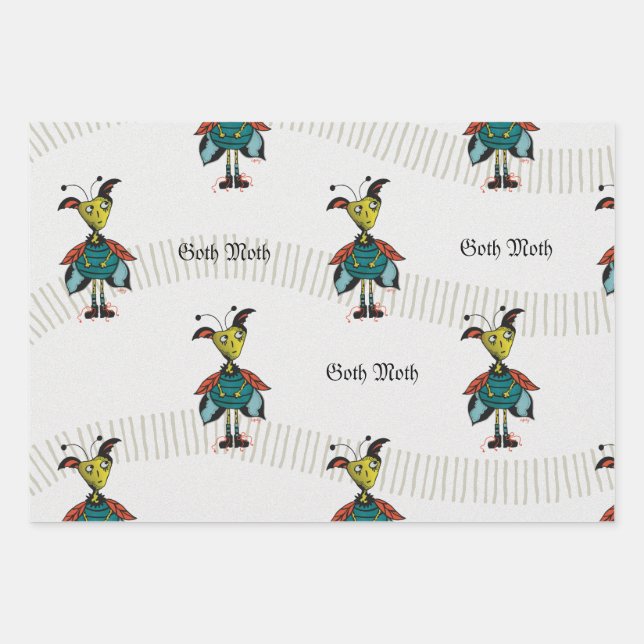 Goth Moth - Enveloppement de papier feuille plat e (Devant)