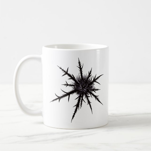 Goth Nature Lover Dry Thistle Coffee Mug (Left)