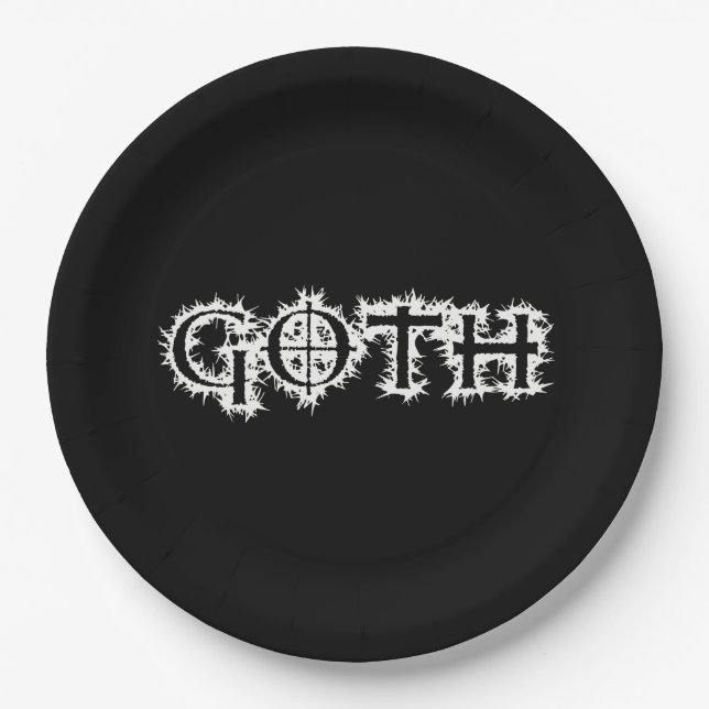 Goth Paper Plate (Front)