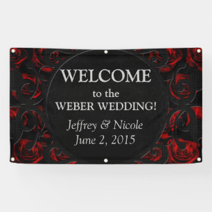 Goth Personalized Custom Wedding Banner