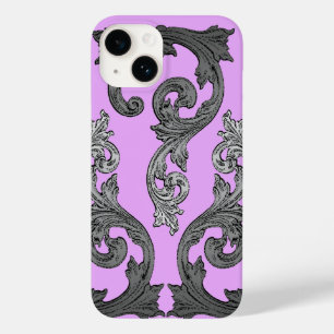 Goth Pink and Grey Elegant Design Case-Mate iPhone 14 Case
