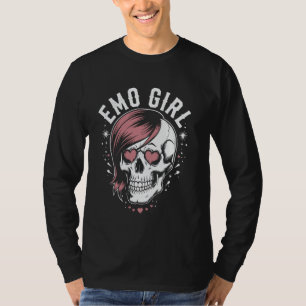 Goth Pink Skull Alt Grunge Scene Kid 2000s Punk Em T-Shirt