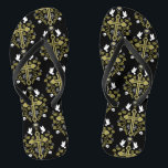 Goth Post Punk Fashion Flip Flops<br><div class="desc">Goth Subculture Fashion. © Copyright HGIFY | Planet Mars Store. All Rights Reserved.</div>