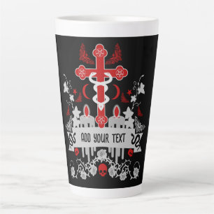 Goth Post Punk Fashion Latte Mug