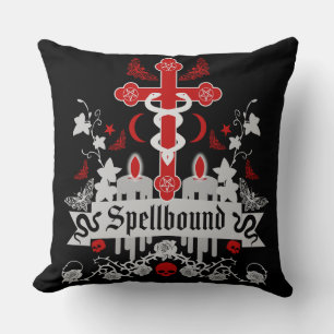 Goth Post Punk Fashion Throw Pillow