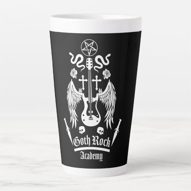 Goth Post Punk Rock Latte Mug (Front)