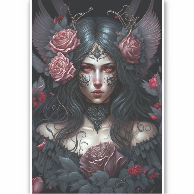 Goth Princess Gothic Fantasy Art 3 Ring Binder (Front)