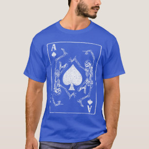 Goth Punk Ace Of Spades d Gambler Skeleton Vintage T-Shirt