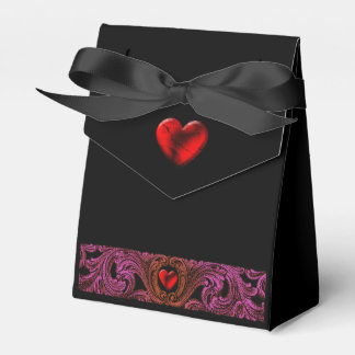 Goth Purple Ornament With Heart  Favor Box