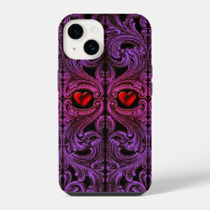 Goth Purple Ornament With Heart iPhone 7 Case