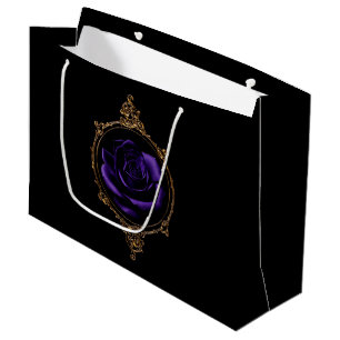 Goth Purple Rose Large Gift Bag