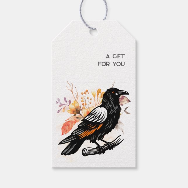 Goth Raven Dark Aesthetic  Gift Tags (Front)