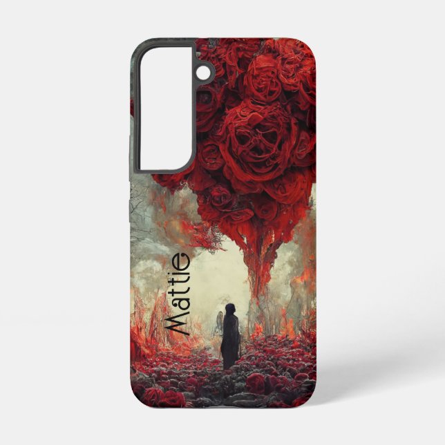 Goth Red Rose Filled Hell Samsung Galaxy S22 Case (Back)