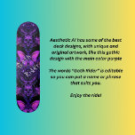 Goth Rider Skateboard<br><div class="desc">I've just finished creating 12 new designs specifically for skateboards, and this one has a gothic theme in purple with skulls and butterflies. The words "Goth Rider" is really just so you can see how much text you can fit in without affecting the design too much. You can change the...</div>