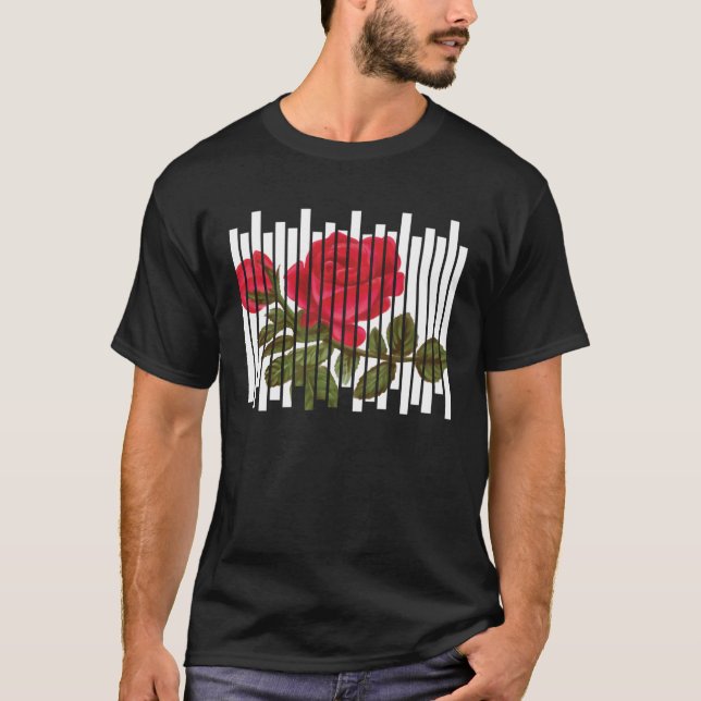 Goth Rose Aesthetic Grunge for a Flower  and Antho T-Shirt (Front)