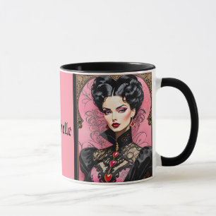 Goth Rose Lady Coffee Mug
