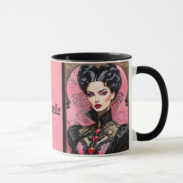 Goth Rose Lady Coffee Mug (Droite)