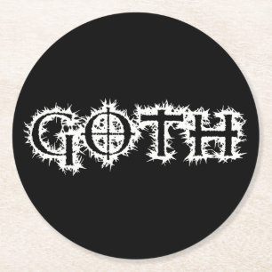 Goth Round Paper Coaster