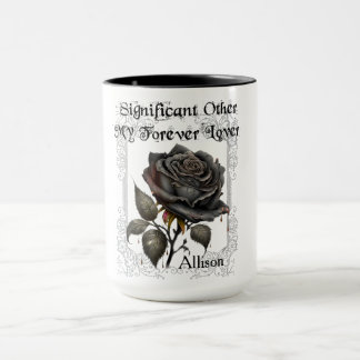 Goth Significant Other Black Rose Mug