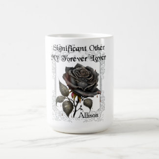Goth Significant Other Black Rose Mug