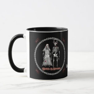 Goth Skeleton Wedding mug