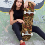 Goth Skull and Roses Graffiti pattern  Skateboard<br><div class="desc">This design may be personalized by choosing the Edit Design option. You may also transfer onto other items. Contact me at colorflowcreations@gmail.com or use the chat option at the top of the page if you wish to have this design on another product or need assistance. See more of my designs...</div>