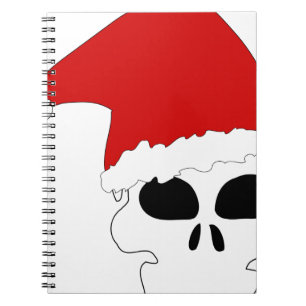 goth skull christmas notebook