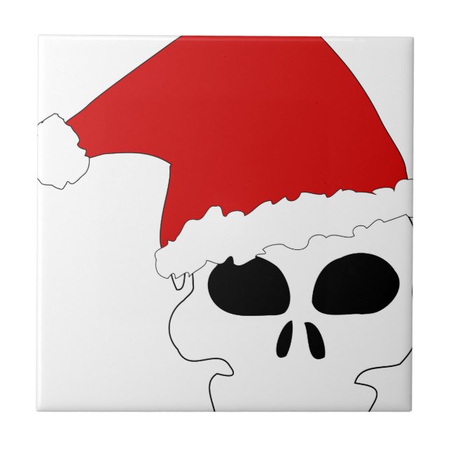 goth skull christmas tile (Front)