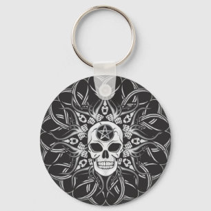 Goth Skull Keychain