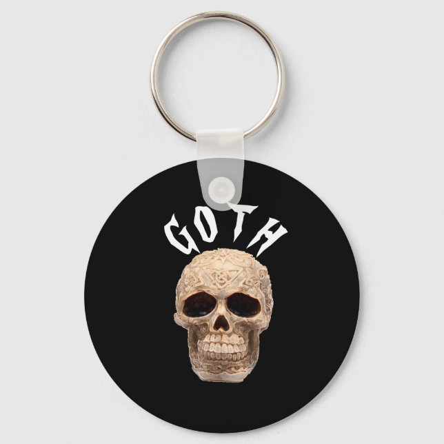 Goth skull keychain (Front)