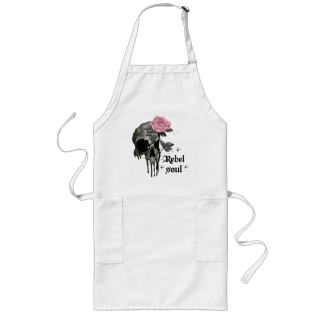 Goth Skull | Rebel Soul Long Apron (Front)