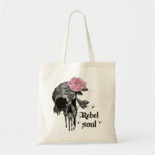 Goth Skull   Rebel Soul Tote Bag