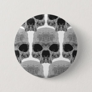 goth skulls 2 inch round button