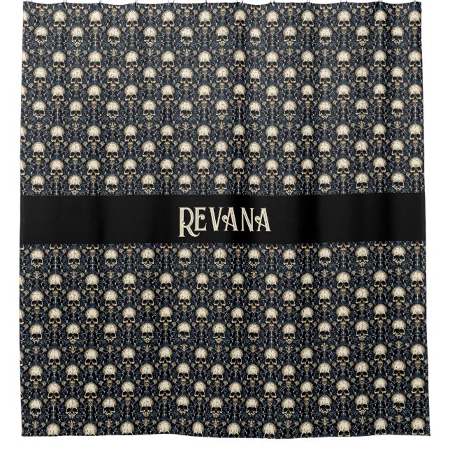Goth Skulls and Blue Floral (Front)