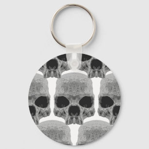 goth skulls keychain