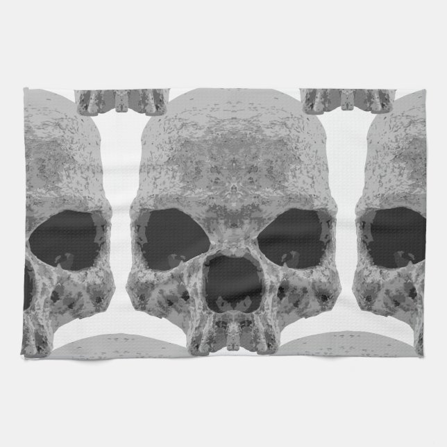 goth skulls kitchen towel (Horizontal)