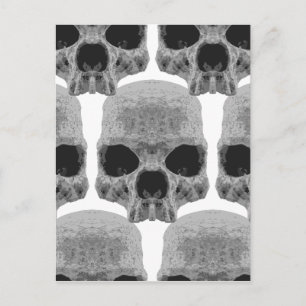 goth skulls postcard