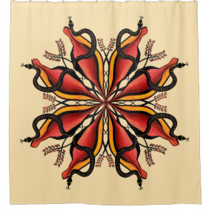 Goth Snakes Flower Tattoo Style