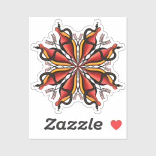 Goth Snakes Flower Tattoo Style