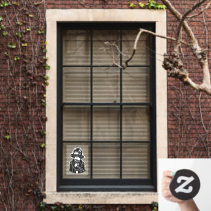 Goth Sock Monkey #01 Window Cling